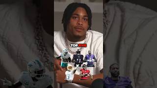 JUSTIN JEFFERSON top 5 wide receivers ALL TIME👑 nfl football podcast shorts justinjefferson [upl. by Asillim]