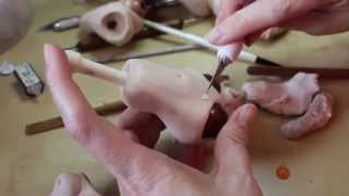 Sculpting a BallJointed Doll Torso BJD from Polymer Clay  httpwwwmakingfairiescom [upl. by Aihseym]