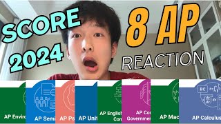 I TOOK 8 APs 2024 AP Score REACTION [upl. by Ytineres]