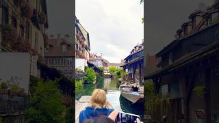 Fairytale gondola ride through Colmar🇫🇷Quaint little town🤩Watch Full vid⬆️ colmarfrance colmar [upl. by Johst318]