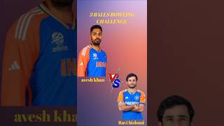 3 balls bowling challenge avesh khan vs Ravi bishnoi real cricket 24 shorts cricket [upl. by Eceinej]