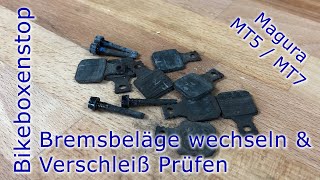 Bremsbeläge wechseln und Verschleiss prüfen  Bikeboxenstop Magura MT5  MT7 [upl. by Baal795]