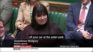 Anneliese Midgley MP  Maiden Speech 15th October 2024 [upl. by Gillespie346]