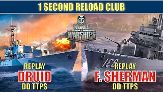 The 1 sec reload club Druid amp Forest Sherman Destroyers worldofwarships [upl. by Tidwell373]