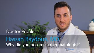 Dr Baydoun explains why he became a rheumatologist [upl. by Dygal]