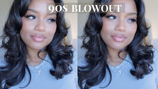 HOW TO 90s blow out on natural hair [upl. by Ahsyle206]