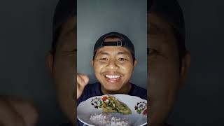 Goreng daun bayam challenge gorengan food shorts asmr [upl. by Ysor]