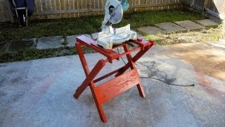 Homemade Folding Miter Saw Stand [upl. by Yht426]