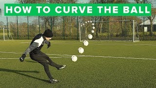 How to curve the ball  Learn bending free kick [upl. by Amoreta]