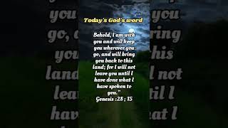 தினம் ஒரு வசனம் Genesis  28  15 godsarmy watsappstatus dailybread [upl. by Lesley372]