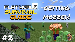 Minecraft Lets Play  DRPs Flat World Survival Guide Episode 2  Getting Mobbed [upl. by Etteraj263]