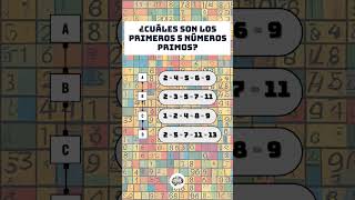 ¿Sabes los primeros 5 números primos [upl. by Innus]