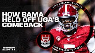 BREAKING DOWN how Alabama held off Georgias comeback attempt  ESPN College Football [upl. by Isidore738]