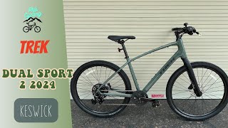 Trek Dual Sport 2 2024Keswick xanh lá Dòng xe đa dụng phuộc đơ ống dây đi gọn gàng trong cổ lái [upl. by Saffian]