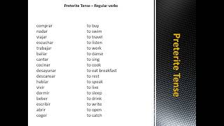 Preterite Tense [upl. by Oigile784]