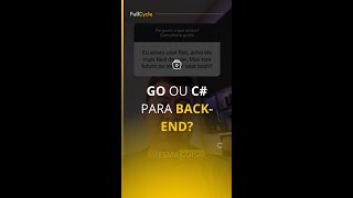 Go ou C para backend [upl. by Atnuhs]