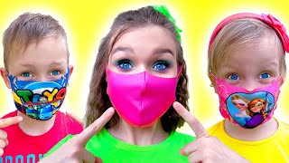 Wear Your Mask Nursery Rhymes from Alex and Nastya [upl. by Xilef]