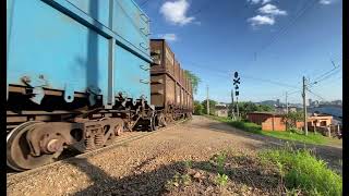 Triplex Cargueira Vazia da GT22 4645 Rumo gravação com RailfanRenato repost [upl. by Clintock530]