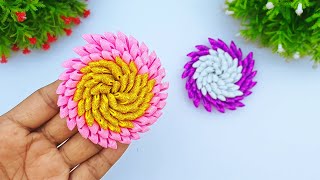 Discover How To Make Gorgeous Glitter Foam Flowers  DIY Christmas Flower  Christmas Decorations [upl. by Armalla]