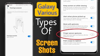 All Samsung Various Type Of ScreenShots  Three Finger ScreenShot ❓ How Enable ❓ [upl. by Nahs]