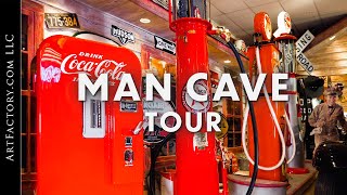 Man Cave Tour Vintage Signs Petroliana amp American Restorations [upl. by Augustin168]