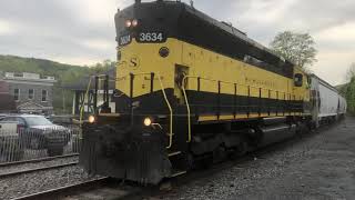 Rare Daytime NYSW Going Past the Callicoon Train Station 5162023 [upl. by Nellad]