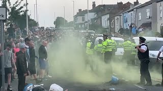 Dozens arrested in violent protests over Southport stabbings [upl. by Siuqcram]