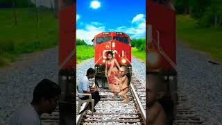 Speed train a raha hai dance ke bich 😱💃 bhojpuri song dance shorts vfx [upl. by Rojam967]