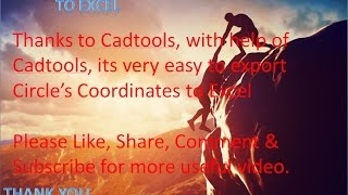 How to Export circle coordinate from AutoCAD to Excel [upl. by Eiramenna]