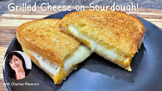 How to make a 35 cheese Grilled Cheese Sandwich on Sourdough Bread [upl. by Bonneau]