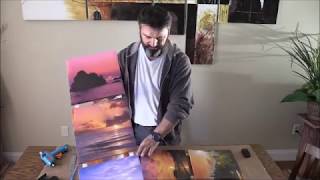 DIY How to build fake canvas painting from old calendar [upl. by Ainez]