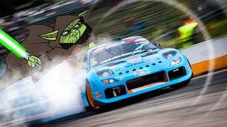 Drift Star Wars Yoda Mazda RX7 GoPro onboard cam [upl. by Enidualc]