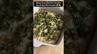 Ultimate Creamy Baked Feta amp Artichoke Dip with Zesty Olive Gremolata 🧀🍋 shorts healthyrecipes [upl. by Ahsinyd]