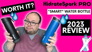 HidrateSpark Pro REVIEW Smart Water Bottle to Track Hydration  Is It Worth It [upl. by Jenica]