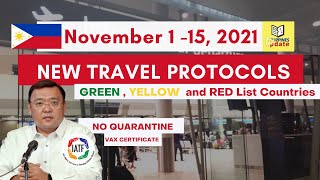 New Travel Protocol for November 115 2021  IATF NEWS  Philippines [upl. by Publia629]