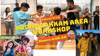 Kodambakkam Area Song Dance Workshop by Krish dancewithak thalapathy vijay nayanthara [upl. by Nylasor]