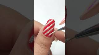 Easy nail art for Christmas nailtutorial [upl. by Amyas]