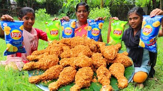 LAYS FRIED CHICKEN  Crispy Lays Chicken Recipe  Lays Chicken Roast  Village Fun Cooking [upl. by Sandeep473]