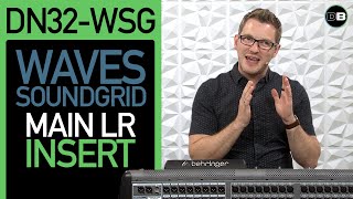 Klark Teknik DN32WSG  Waves SuperRack SoundGrid Behringer X32 Main LR  Aux Insert [upl. by Larret]