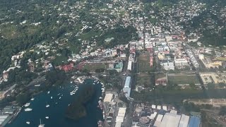 Areal view of Seychelles landing iseland mahe dweep Scenic landing in Mahe Seychelles SEZ [upl. by Notsew]