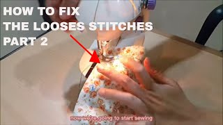 How to Fix the Loose Stitches in Portable Mini Sewing Machine Part 2 [upl. by Christmann528]