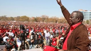 Zimbabwes opposition holds final election rally [upl. by Aticilef489]