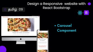 React Bootstrap Carousel component Tamil  Design a responsive website with React Bootstrap Tamil [upl. by Baese816]