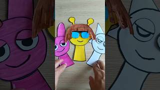 Creating new hair styles for Sprunki Pinky trend craft diy incredibox [upl. by Ahsiakal]