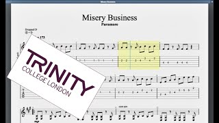 Misery business Trinity Grade 5 Guitar [upl. by Enoek]