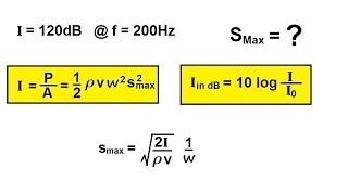 Physics 20 Sound and Sound Waves 37 of 49 Finding the Maximum Displacement [upl. by Eusoj622]