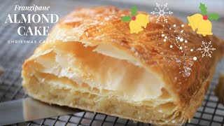 How To Make Frangipane  Puff Pastry Almond Cake Tutorial for Beginners  Christmas cake ideas [upl. by Ocsicnarf]