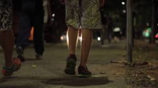 People Jogging Walking at Night Timelapse 1 FREE STOCK FOOTAGE 1080p FULL HD [upl. by Nuahsak]