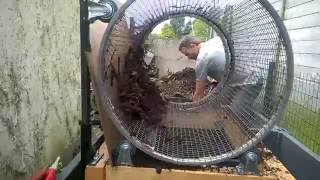 Compost sifter electro motor driven [upl. by Arrekahs]