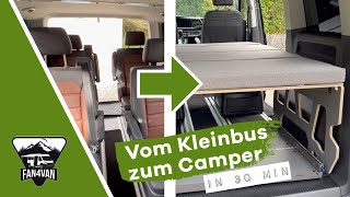 Vom Van zum Camper  Ausbau in 30 Minuten [upl. by Chloette696]